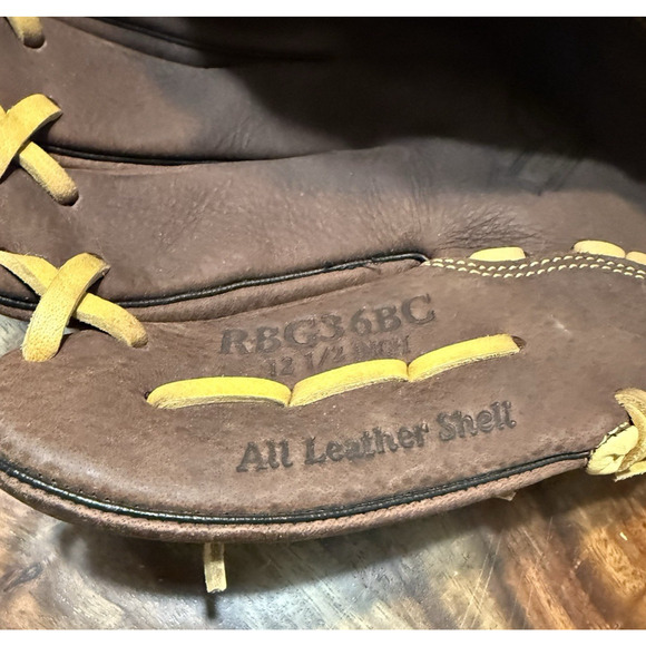 Rawlings LHT 12.5in Zero Shock Leather Baseball Glove RBG36BC NWOT - Picture 6 of 9